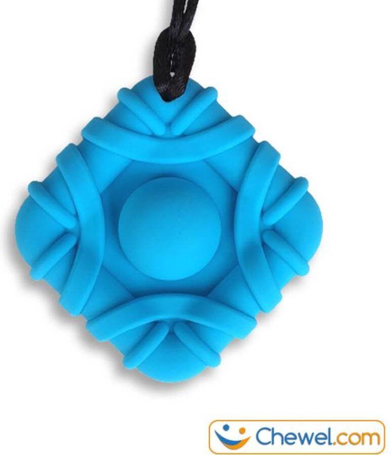 Bijtketting.nl Bijtketting Plop Kauwketting Ploppen en Bijten Blauw