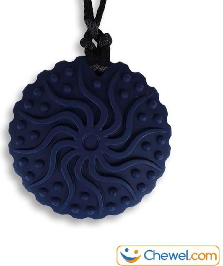 Bijtketting.nl Bijtketting Stralen kauwketting Stralende bijtketting Zonnestralen Donkerblauw