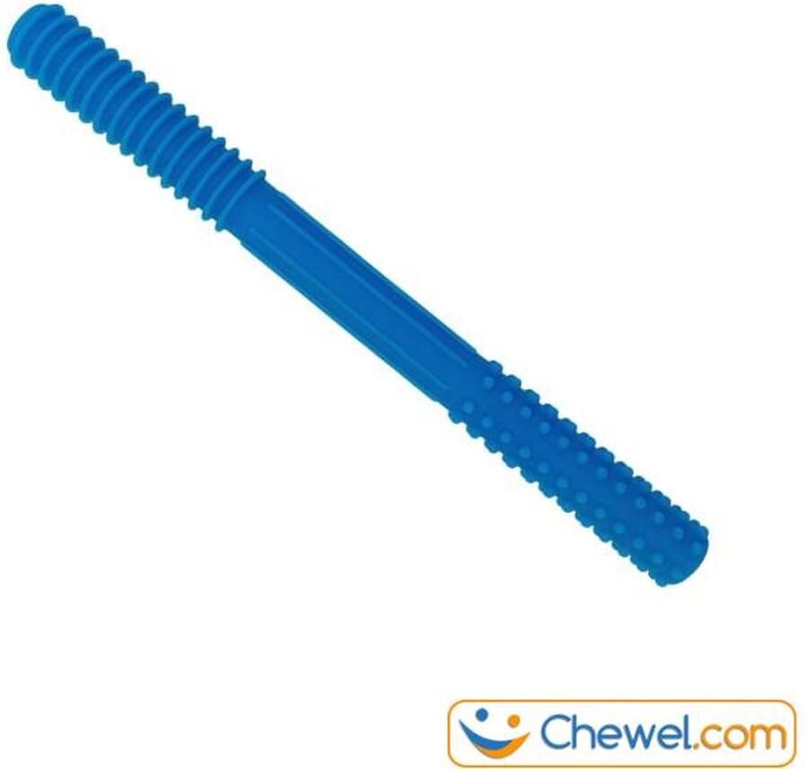 Bijtketting.nl Sensory Tube Sensorische Rietje Bijtstaafje Blauw