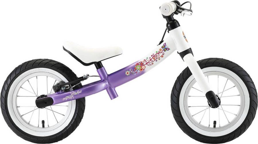 BikeStar Sport meegroei loopfiets 12 inch lila wit