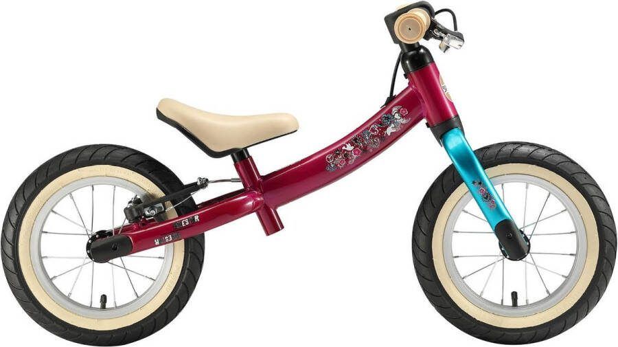 Bikestar meegroei loopfiets Sport 12 inch paars turquiose