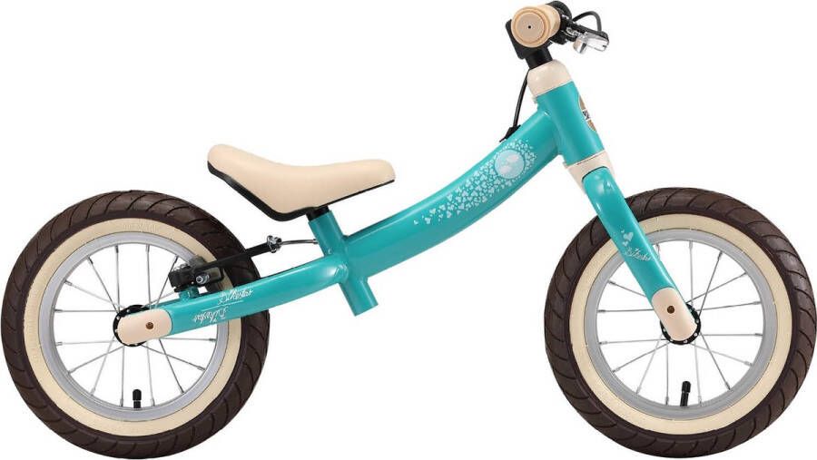 Bikestar meegroei loopfiets Sport 12 inch turquoise vogel