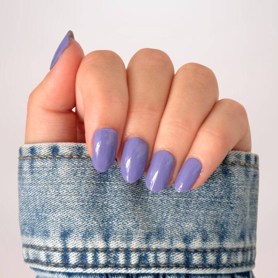 BIMA Nails Gellak Nagel Stickers Gel Nagel Wraps Effen Solid Paars Purple Rain