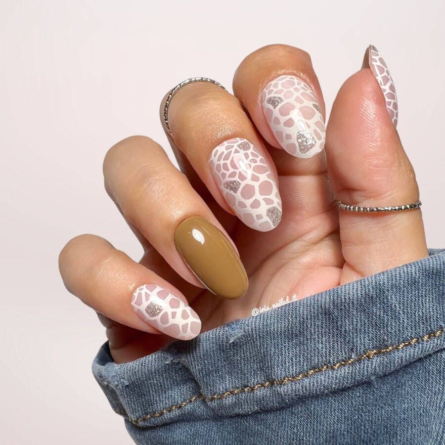 BIMA Nails Gellak Nagel Stickers Gel Nagel Wraps Nail Art Grey Panther