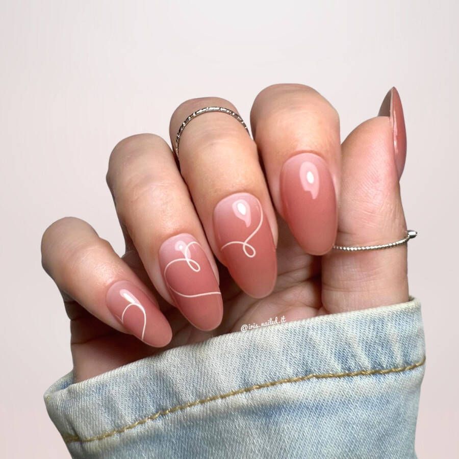 BIMA Nails Gellak Nagel Stickers Gel Nagel Wraps Nail art Love Latte