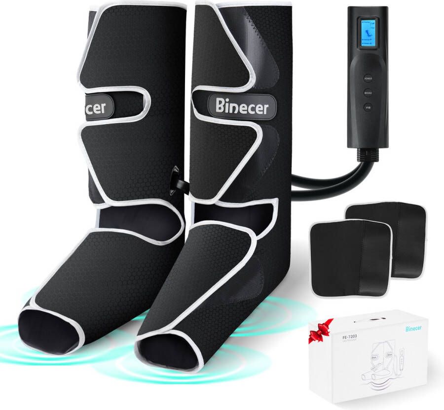 Binecer LM1.1 Beenmassage Voetmassage apparaat voor Bloedcirculatie Sport Gym Fitness Recovery Boots Voet Massage Vermoeide Benen Luchtcompressie Bloedsomloop