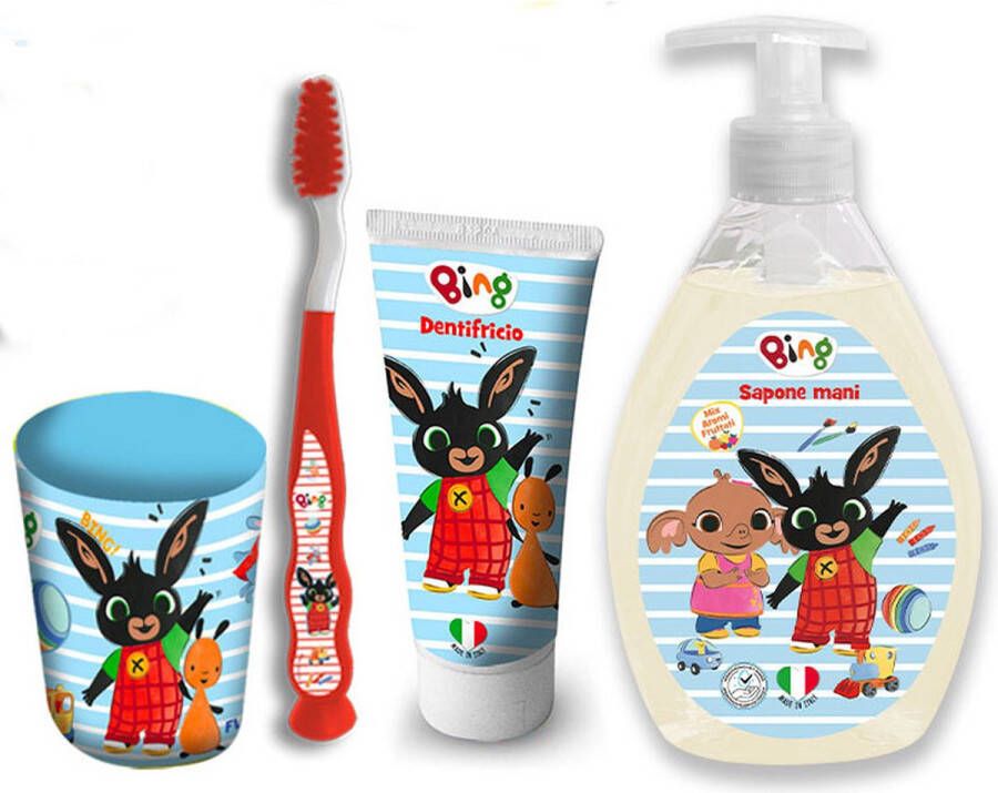 Bing Bunny Set Handzeep + Tandenborstel + Tandpasta + Beker