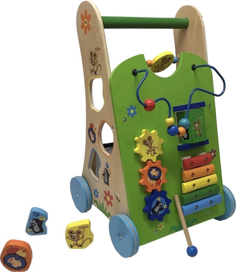 Bino Baby loopwagen met xylofoon Little mole de kleine mol Babywalker