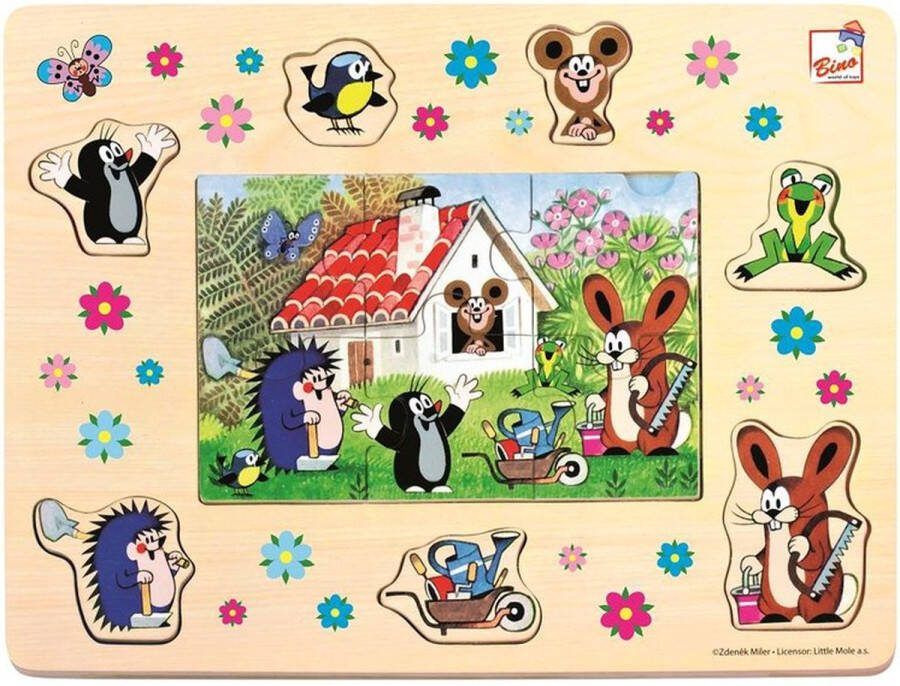 Bino Puzzel kleine Mol en zijn vriendjes 13 stukjes