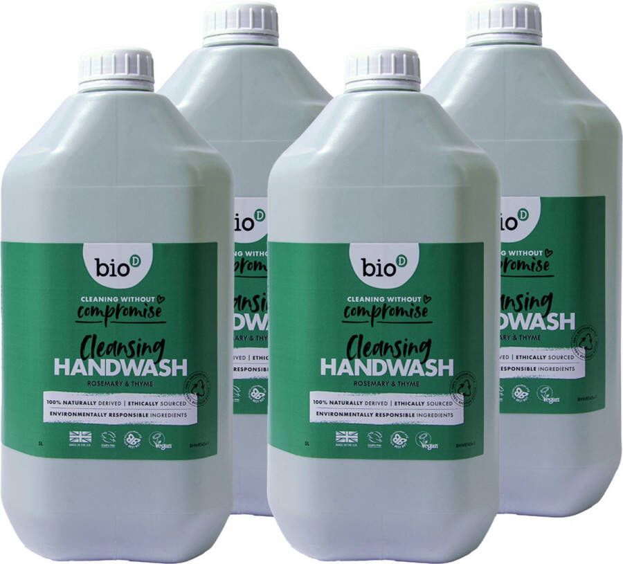 Bio-D Anti BacteriÃle Handzeep Rosemarijn & Tijm 4x 5L