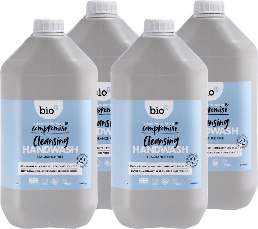 Bio-D Reinigende Handzeep Zonder Geurstoffen 4x 5L