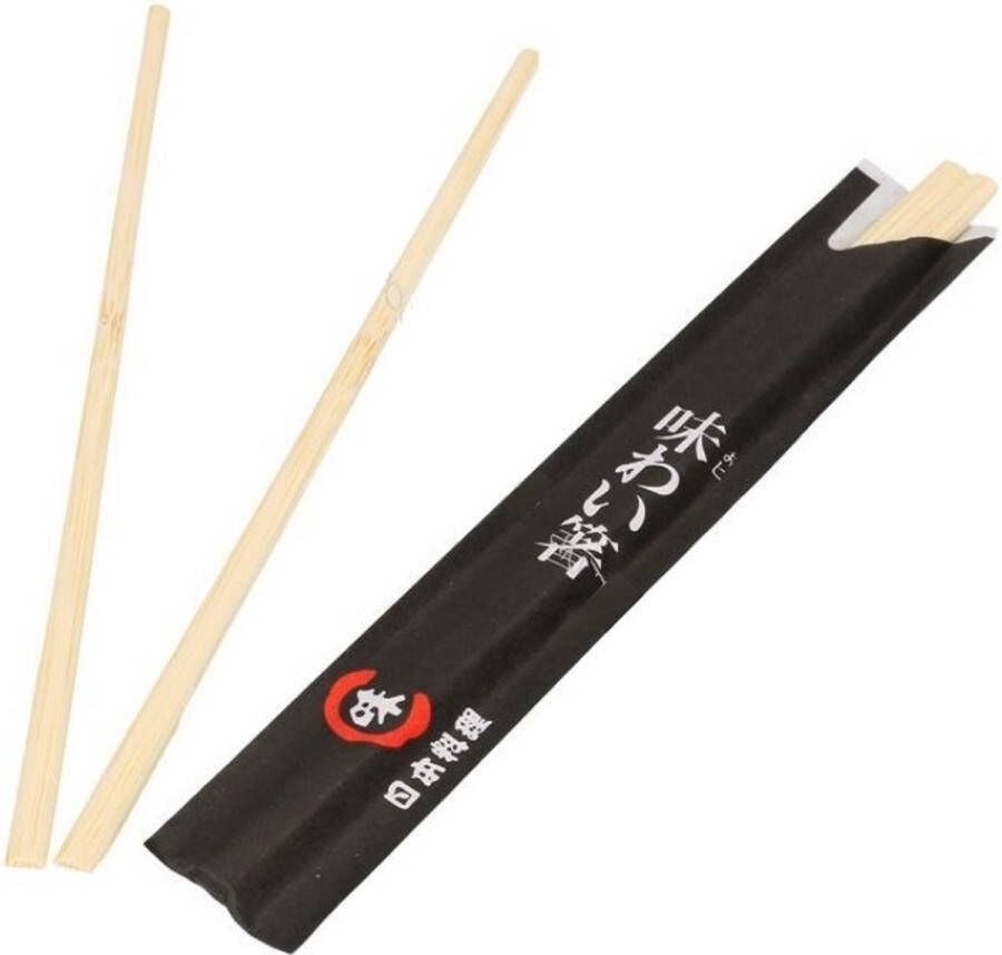 Bio Take a way Asian Style chinese Eetstokjes chopsticks wegwerp Bio Bamboe 50 stuks Zwart