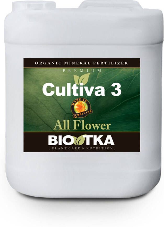 BIO TKA CULTIVA 3 ALL FLOWER 5Ltr Bloeivoeding bloei plantvoeding biologische voeding biologische plantvoeding bio supplement hydro plantvoeding aarde kokosvoeding kokos voeding coco organische plantenvoeding organisch