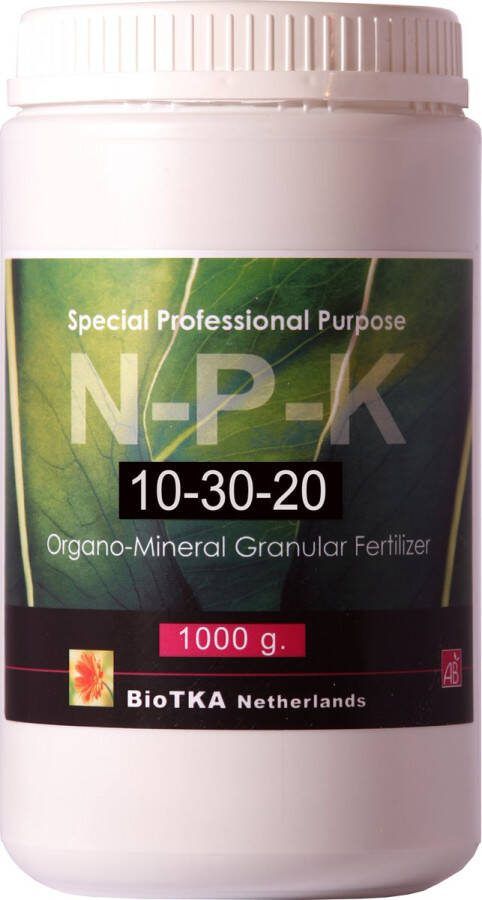 BIO TKA BioTka Microgranulaat NPK 10-30-20 Bloeifase 1 kg. Bio Micro bloei plantvoeding biologische plantvoeding planten bio supplement hydro plantvoeding aarde kokosvoeding kokos voeding organische voeding
