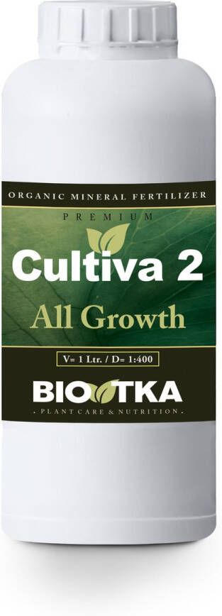 BIO TKA CULTIVA 2 ALL GROWTH 1Ltr Groeivoeding groei plantvoeding biologische voeding biologische plantvoeding bio supplement hydro plantvoeding aarde kokosvoeding kokos voeding coco organische plantenvoeding organisch