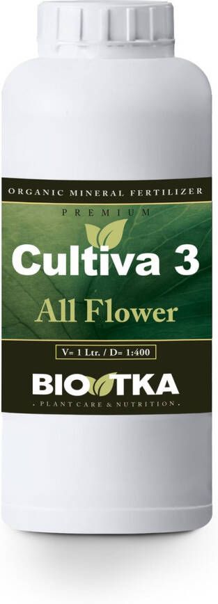 BIO TKA CULTIVA 3 ALL FLOWER 1Ltr Bloeivoeding bloei plantvoeding biologische voeding biologische plantvoeding bio supplement hydro plantvoeding aarde kokosvoeding kokos voeding coco organische plantenvoeding organisch