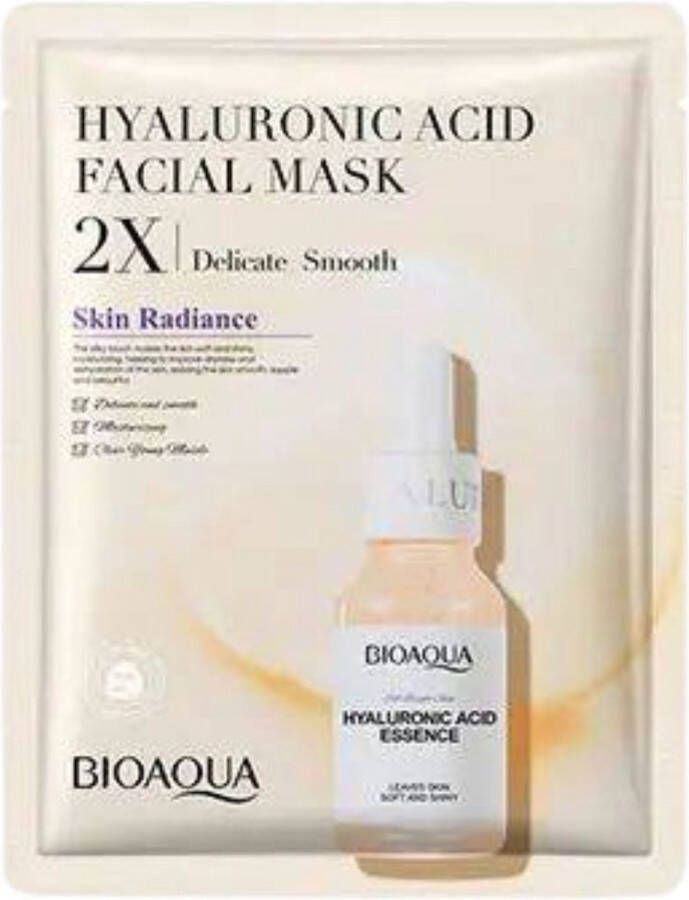 BIOAQUA Hyaluronzuur gezichtsmasker delicaat glad set 20 stuks