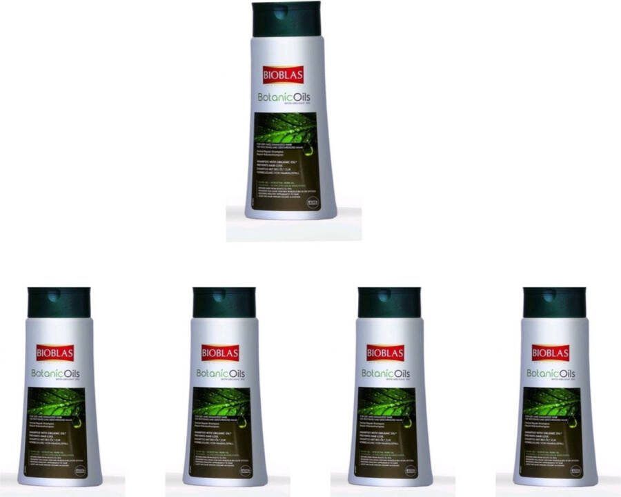 Bioblas Botanic Oils Shampoo voor droog en beschadigd haar voordeelpak ( 5 x 360 ) Herbal Shampoo Bio Shampoo Anti haaruitval