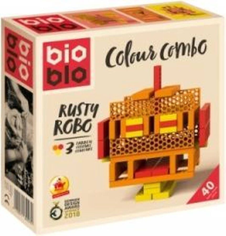 Bioblo Colour Combo Rusty Robo 40 eco bouwblokken