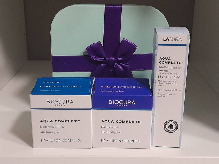 Biocura Aqua Complete set Dagcrème + Nachtcrème + Serum alle huidtypes skincare