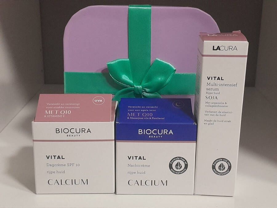 Biocura Beauty Vital Rijpe Huid set Dagcrème + Nachtcrème 50ml + SERUM met Q10 & Vitamine E