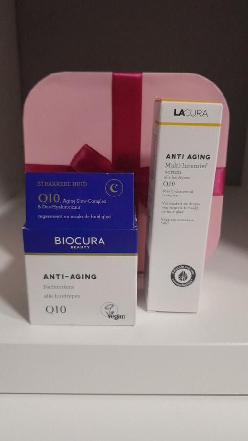 Biocura Beauty ANTI-AGING set Nachtcrème + Multi-Intensief Serum alle huidtypes 50 ml met Q10