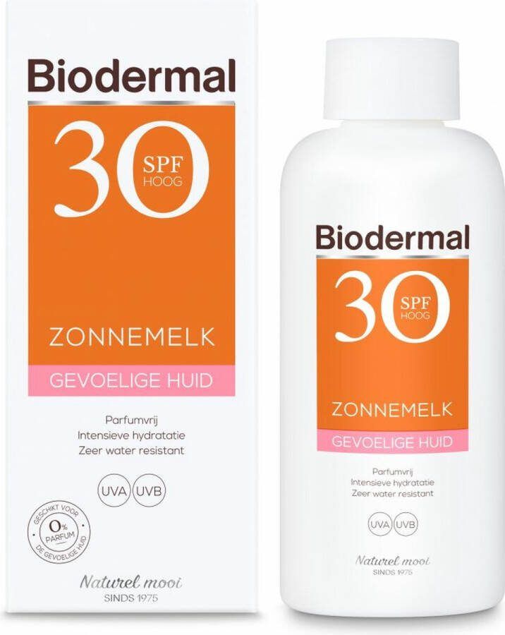 Biodermal 2x Zonnemelk Gevoelige Huid SPF 30 200 ml