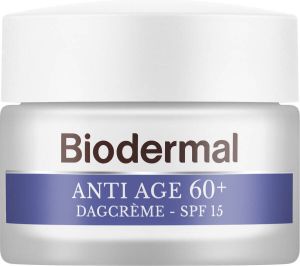 Biodermal Anti Age dagcrème 60+ Dagcrème met hyaluronzuur en ceramide met SPF15 Geeft de huid meer stevigheid 50ml