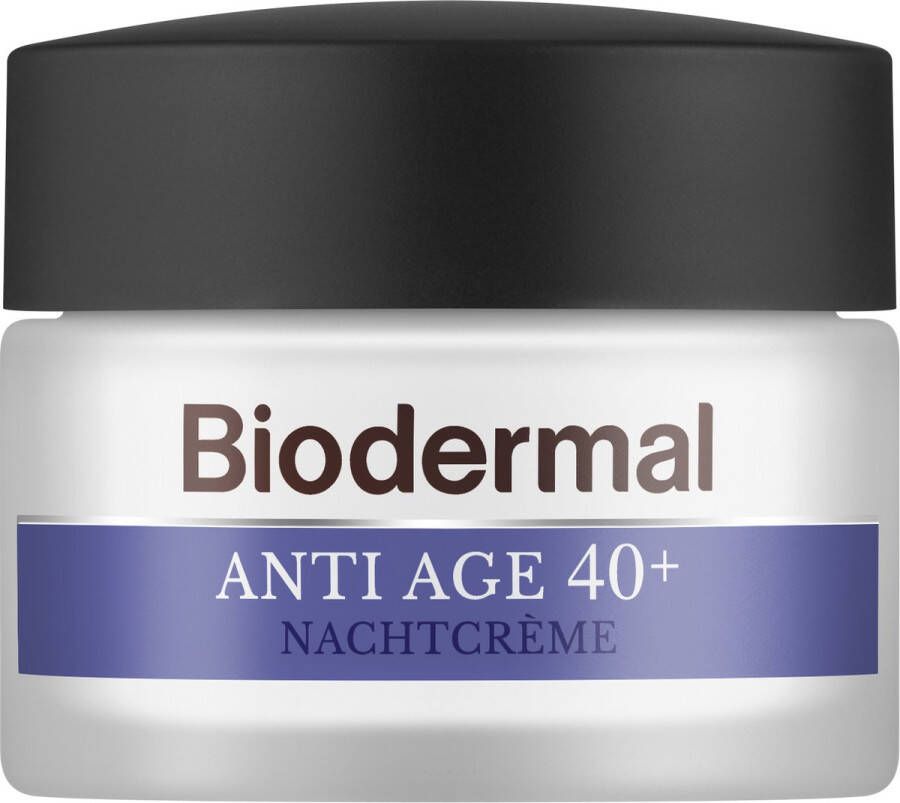 Biodermal Anti Age nachtcrème 40+ Nachtcrème met niacinamide & peptide Herstelt de huidconditie en verstevigt 50ml