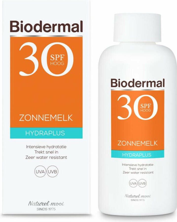 Biodermal Hydraplus Zonnemelk SPF 30 2x 200 ml Voordeelverpakking