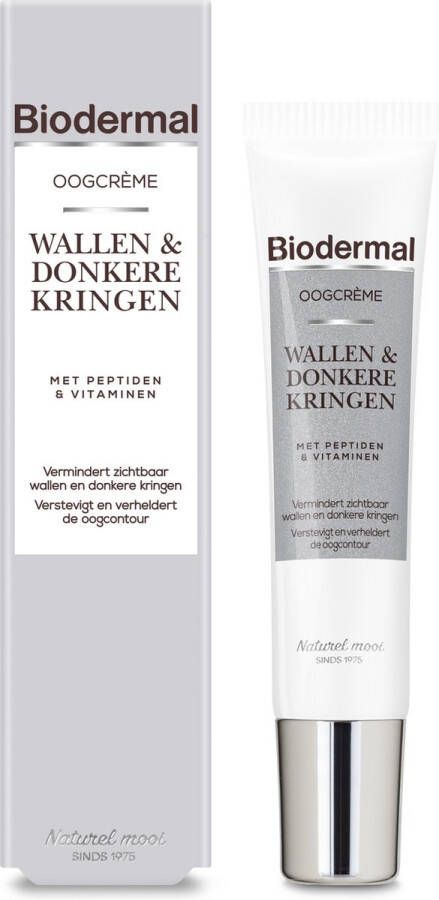 Biodermal Oogcrème Wallen & Donkere Kringen Deze oogcreme vermindert zichtbaar wallen donkere kringen rimpels en fijne lijntjes – wallen crème