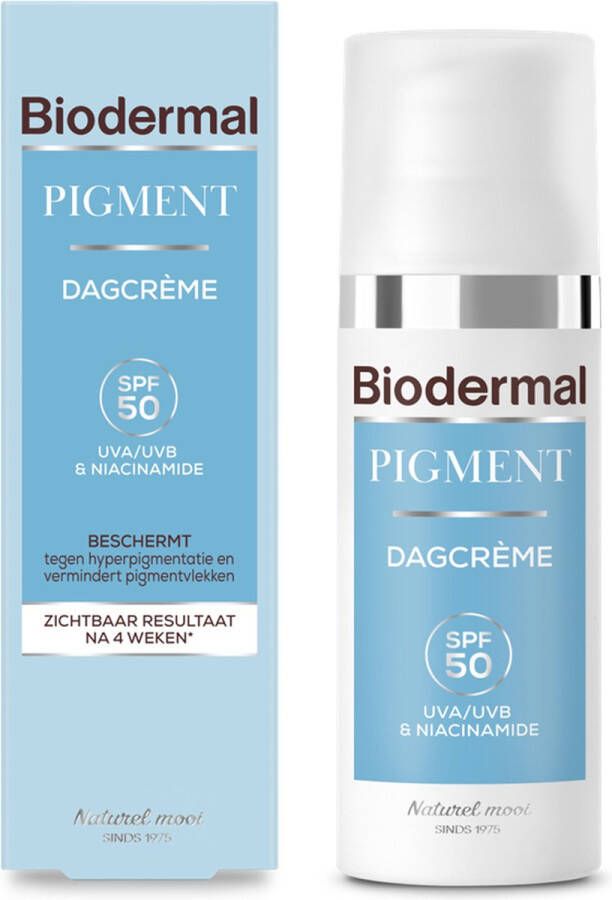 Biodermal Pigment Dagcrème SPF 50 vermindert hyperpigmentatie zoals pigmentvlekken creme 50 ml