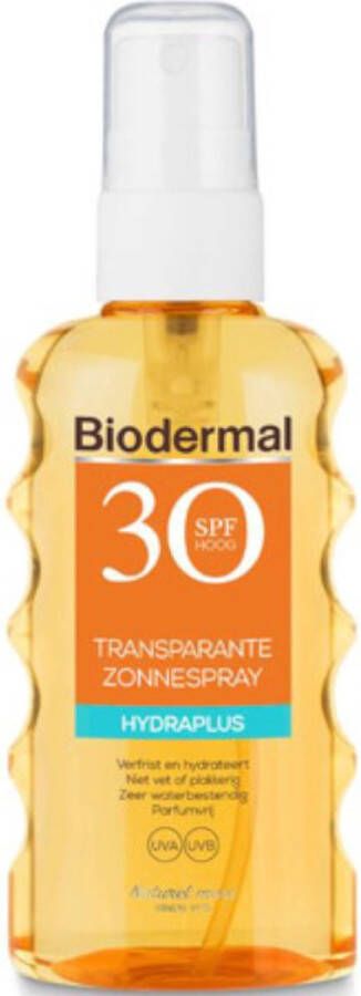 Biodermal zonnebrand Hydraplus Transparante zonnebrand spray SPF30 175ml