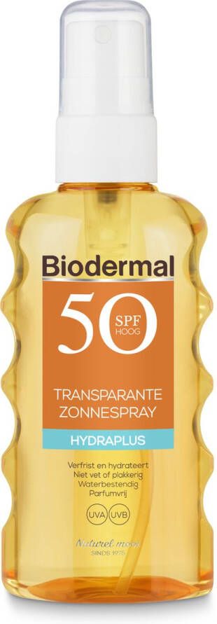 Biodermal Zonnebrand Hydraplus Transparante zonnespray zonnebrand spray SPF 50 175ml