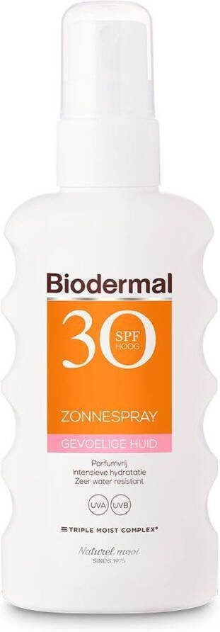 Biodermal Zonnebrand spray voor de gevoelige huid SPF 30 175ml Zonnespray