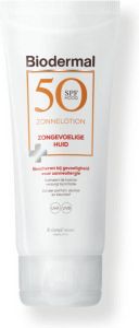 Biodermal Zonnelotion Gevoelige Huid zonnebrand voor de gevoelige huid Spf 50 100 ml ook geschikt voor kinderen