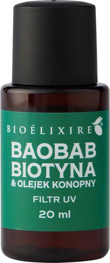 BIOELIXIRE Siliconen haarserum Baobab + Biotine & Hennepolie 20ml