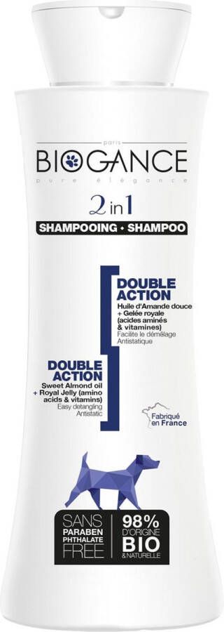 Biogance hond shampoo dubbele werking 250ml