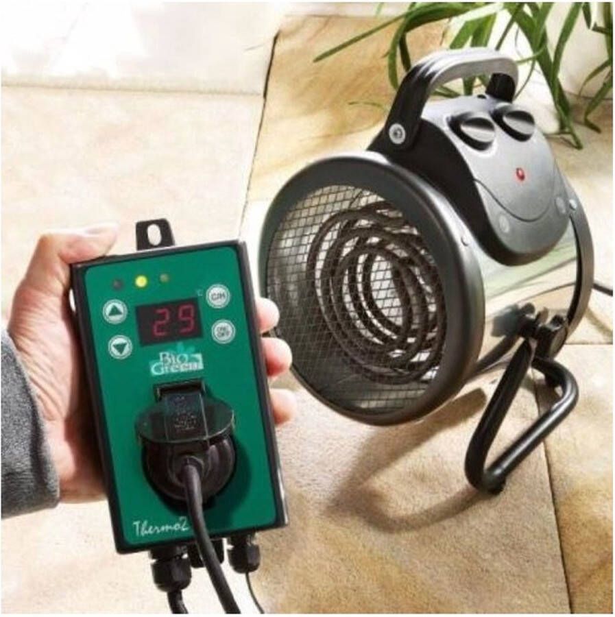 Biogreen Kasverwarming- Elektrische ventilator kachel ''Palma 2kW'' (Thermostat Digital)