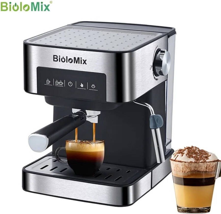 Biolo Mix Biolomix 20 Bar Machines À Cafe Italiaanse Espresso Koffiezetapparaat Met Melkopschuimer Wand Mousseur De Lait Voor Cappuccino latte