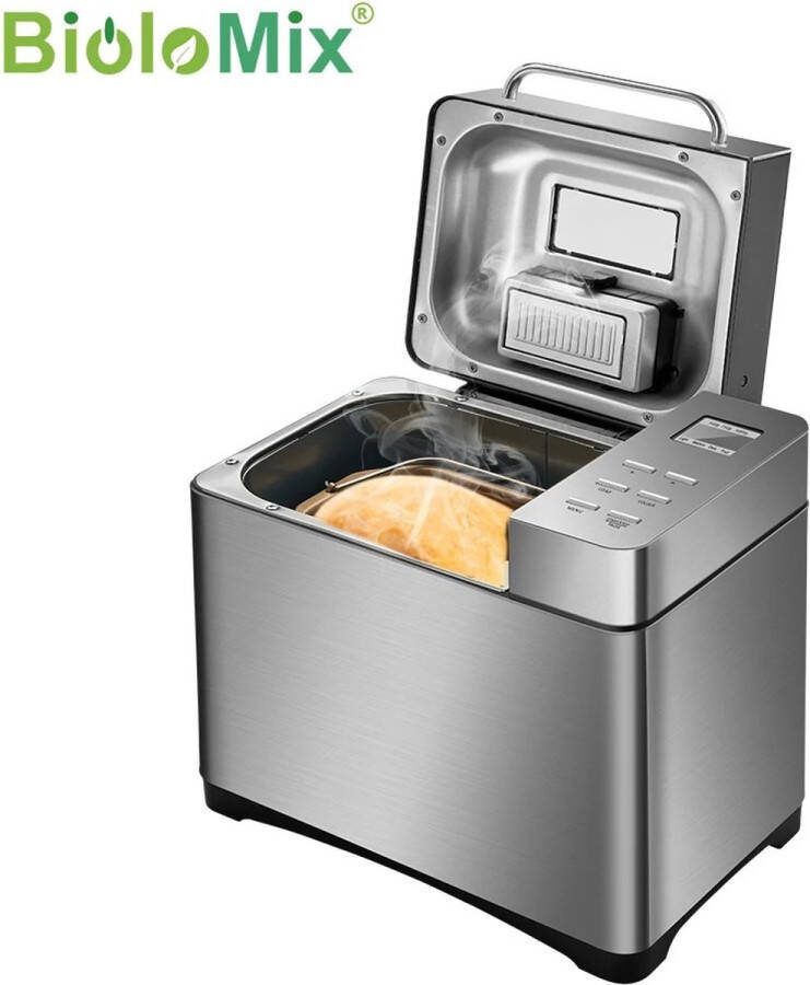 BioloMix Go-shipping Broodbakmachine Broodmaker Broodmachine 650W Zilver