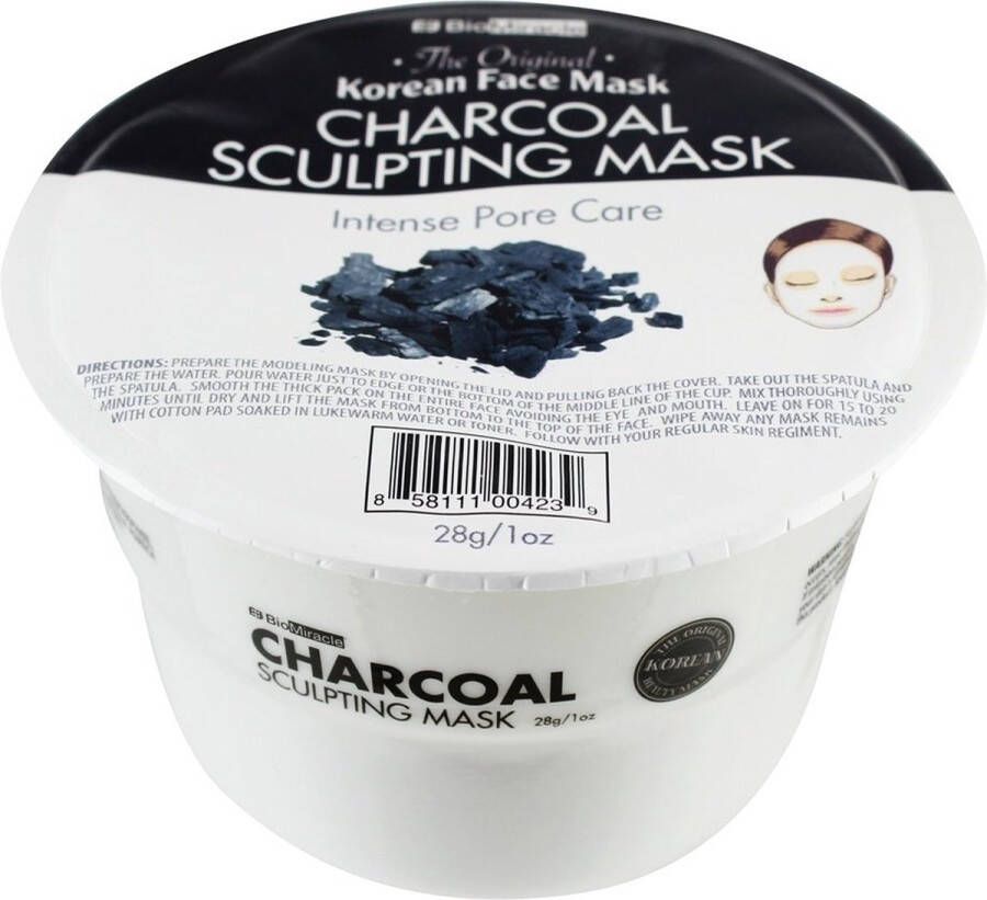BioMiracle Gezichtsmasker Houtskool Sculpting Face Mask Origineel Koreaanse Gezichtsmasker Intensieve Poriën Verzorging Poeder