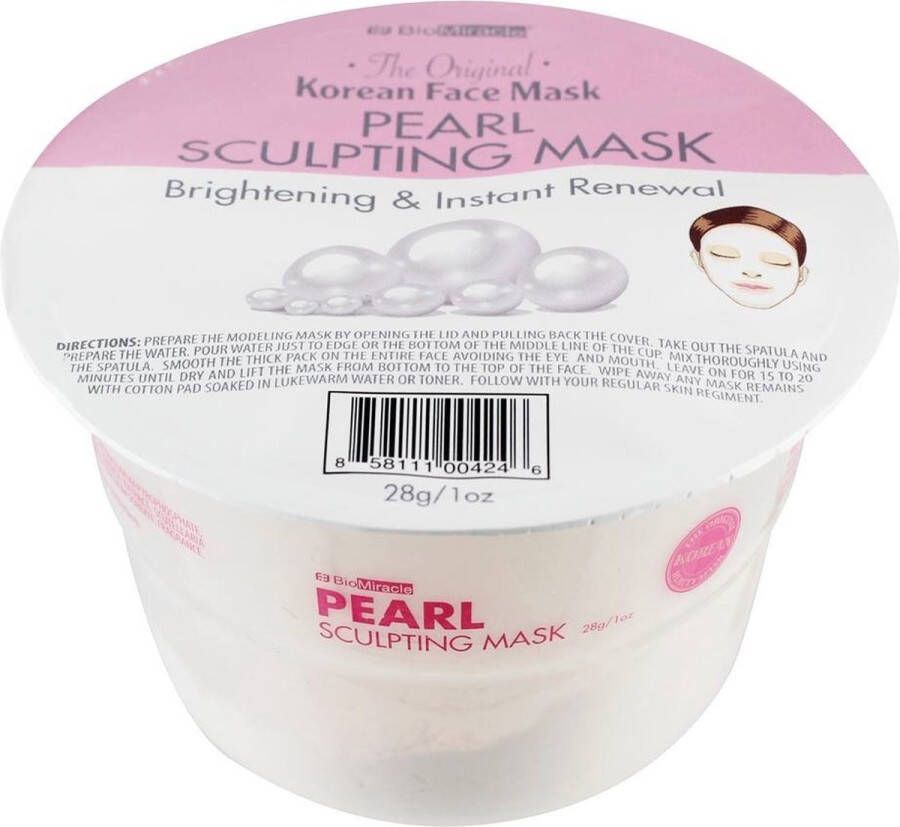 BioMiracle Gezichtsmasker Pearl Sculpting Face Mask Origineel Koreaanse Gezichtsmasker Brightening & Instant Renewal Poeder