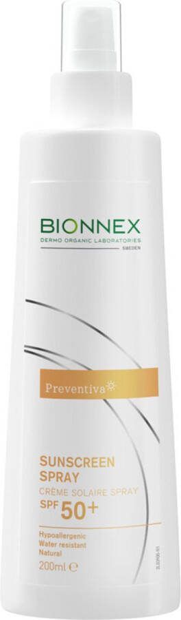 Bionnex 2x Preventiva Zonnebrand Spray SPF 50+ 200 ml