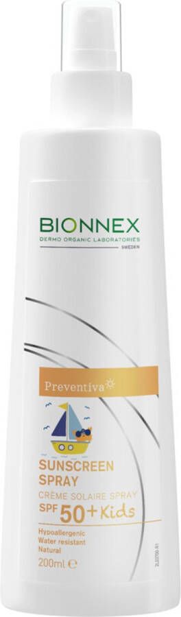 Bionnex Preventiva Zonnebrand Spray SPF 50+ Kids 200 ml