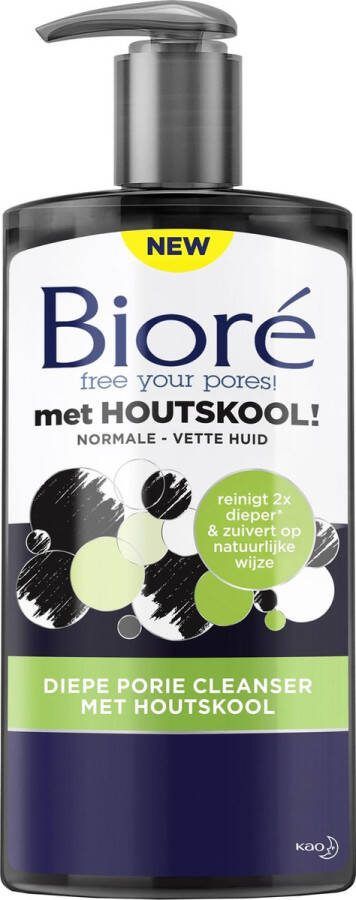 Bioré Diepe Porie Cleanser met Houtskool 200 ml