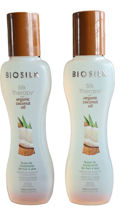 Biosilk Silk Therapy Farouk Biosilk Therapy organic coconut oil 67 ml 2 stuks Haarolie