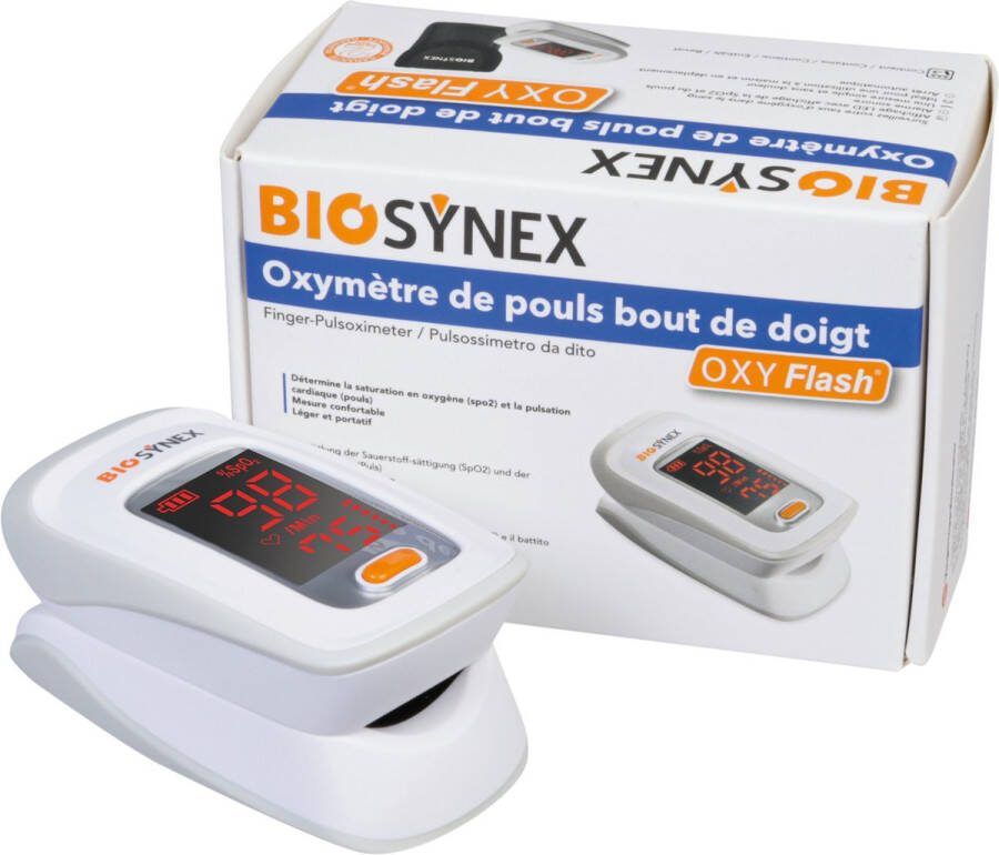 Biosynex Puls Oximeter Vingertop Zuurstofmeter Hartslagmeter