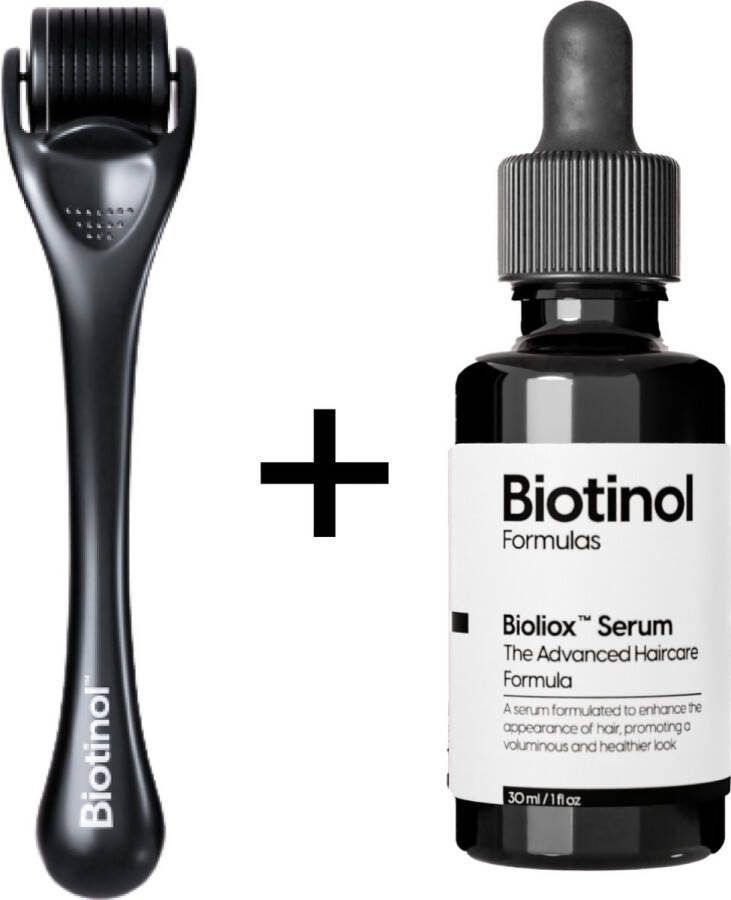 Biotinol Bioliox™ Haaruitval Combi Deal: Scalp Stimulation Micro Roller + GRATIS Serum Dermaroller voor Haargroei Zichtbare Resultaten in 90 Dagen Voor Dikker Haar Minoxidil alternatief Veganistisch