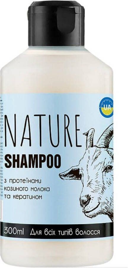 Bioton Cosmetics NATURE Shampoo met geitenmelk eiwitten en keratine versterk het haar en voedt 300ml